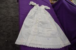 A beautifully and extensively detailed Victorian christening gown.