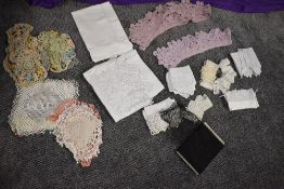 A collection of vintage and antique lace, crotchet work and similar, perfect for crafts,mends and