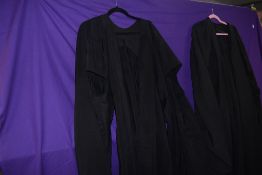 Two black Academic gowns,one having Oxford label,around 1930s.