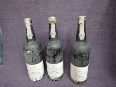 Three bottles of 1974 Taylor's Quinta De Vargellas Vintage Port, bottled in Oporto 1976, 75cl 21%