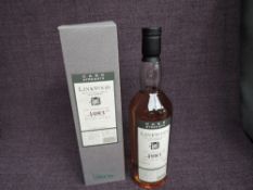 A bottle of Linkwood Speyside Single Malt Scotch Whisky from the Flora and Fauna series, distilled