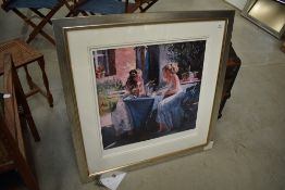 A modern print after Sherree Valentine Daines, Les Secrets, signed and numbered 47/195, 85 x 87cm