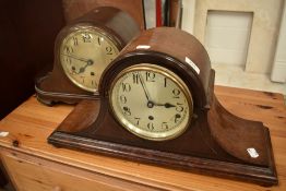 Two early 20th Century napoleon style mantel clocks
