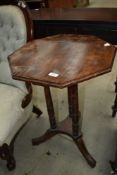 A Victorian stained frame octagonal top occasional table