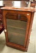 A Victorian walnut/kingswood inlaid sheet music cabinet