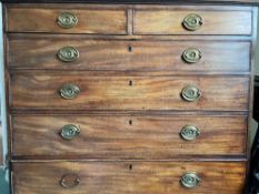 A 19th Century mahogany chest of two over four drawers, width approx. 110cm