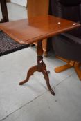 A Victorian mahogany occasional table on turned column and triple splay legs , width approx. 59cm