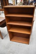 A vintage sapele bookshelf
