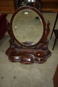 A large Victorian mahogany dressing table /toilet mirror , having storage to base, width approx