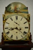 An 18th Century mahogany long cased , having 8 day movement with painted pictorial dial, named for