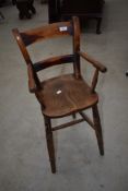 A Victorian stained frame high chair