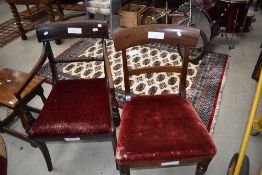 A pair of 19th Century Regency style formal chairs