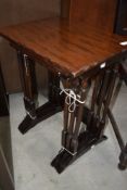 An early 20th Century fine nest of three tables