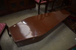 A transportation coffin of fibreglass construction, macabre collectable