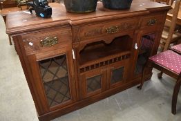 A 19th Century stained frame breakfront sideboard, width approx. 153cm