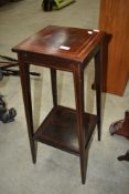 A Edwardian mahogany and inlaid plant stand