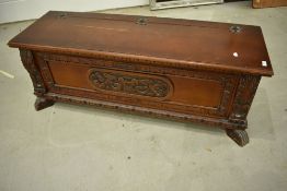 A reproduction casket style bedding box, width approx. 129cm
