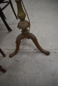 An Antique brass standard lamp