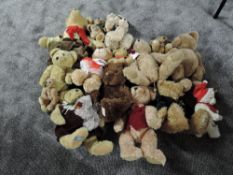 A large collection of modern Teddy Bears including Steiff Cosy friends 022401, Giorgio Beverly Hills