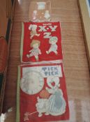 Three Deans Rag Book Linen/Cloth Books, Tick Tock, XYZ and Tick Tick