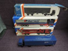 Three Lion Toys/Car diecast Articulated Wagons, Scansped, PKW Transport and PTT rac NR69, all boxed