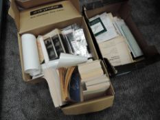 Three boxes of Railway Related Timetables, Negatives, Ephemera etc