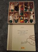 A modern Steiff limited edition Skittle Set 411502 279/1000 all nine animals have white tags and