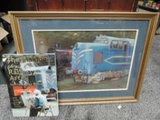 A Pastel Painting by Lawrence Roy Wilson, NDD GRA Two Locomotives possibly in Carlisle station,