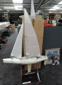 A radio controlled model Sail Boat, Windstar with spare sail, Acoms Techni Plus controller and on