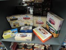 Eleven Corgi Classics and similar diecast Buses, all boxed