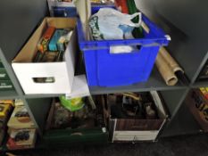 Two shelves of 00 gauge Accessories, Kits, Track etc