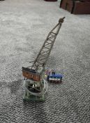 A HO scale Marklin pre war Electric Crane and Control Panel