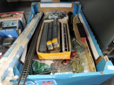 A Hornby 00 gauge Intercity 125 HST part set along with a box of 00 gauge accessories, track,