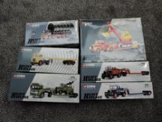 Five Corgi 1:50 scale Heavy Haulage diecast sets, Hallett Silbermann 16901, Edward Beck & Son Ltd