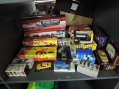 A collection of mixed diecasts including Corgi and Cararama 1:50 scale Eddie Stobart Articulated