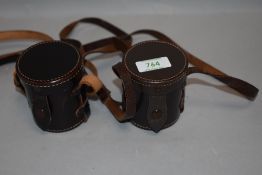 Two Leica lens cases