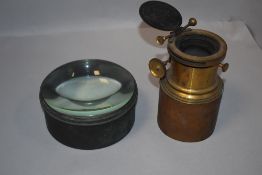 A magic lanten brass lens and condenser