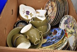 A selection of ceramics including Evesham