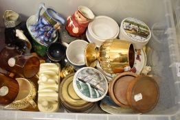 A selection of ceramics and glass wares
