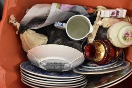 A selection of ceramics and glass wares including Coalport