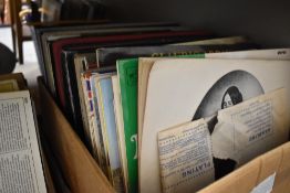 A selection of vinyl records and albums