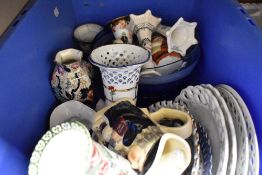 A selection of ceramics and glass wares including Toby style jugs