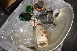 A selection of ceramics and glass wares including White Friars style
