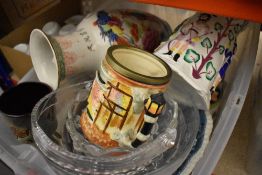A selection of ceramics and glass wares including Chinese style vase
