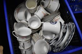 A selection of tea wares including Crown Ming