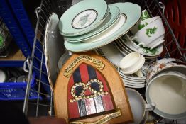 A selection of ceramics including teacups and saucers