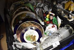 A selection of ceramics and plates including Maling ware