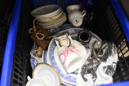 A selection of ceramics and glass wares including Wedgwood Brocade