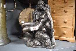 A Heredities bronze effect resin study, Lovers RC009, bearing signature Roland Chadwick