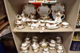 An extensive selection of Royal Albert Old Country Roses teawares, to include tea and coffee pot,